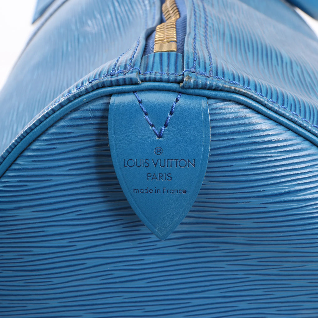 Louis Vuitton Epi Leather Keepall 55 Travel Bag in Blue M42955