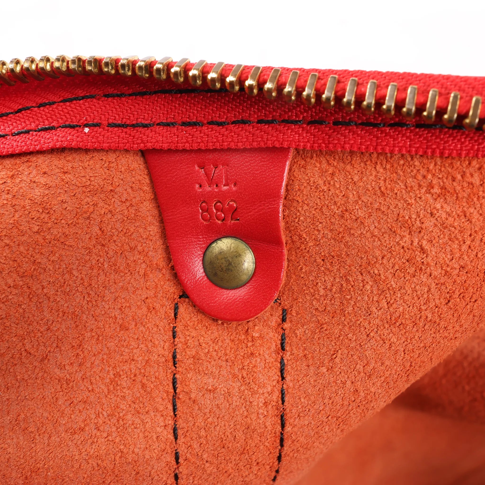 Louis Vuitton Keepall 55 Epi Leather Travel Bag in Red M42957