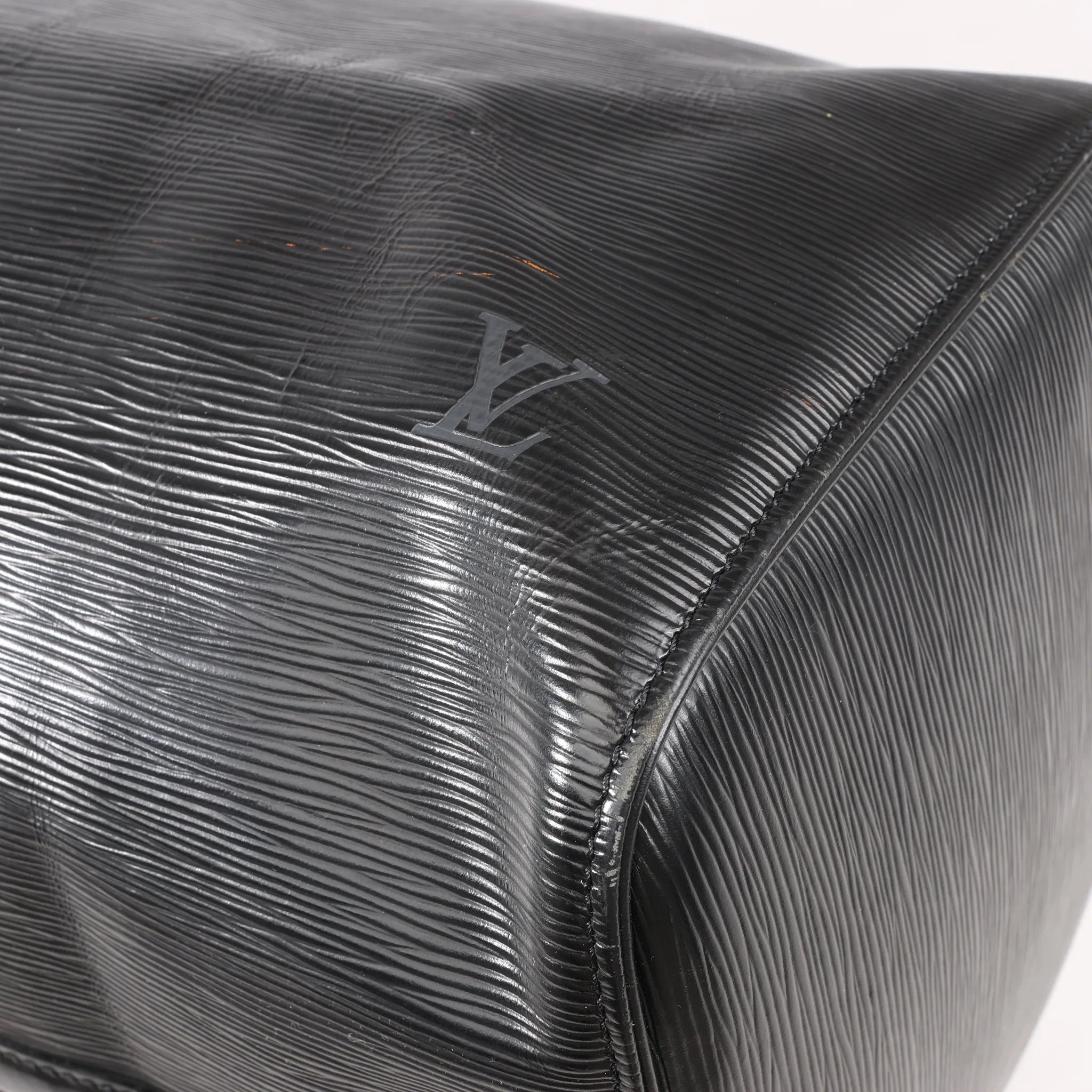 Louis Vuitton Epi Leather Keepall 55 Travel Bag in Black M59142