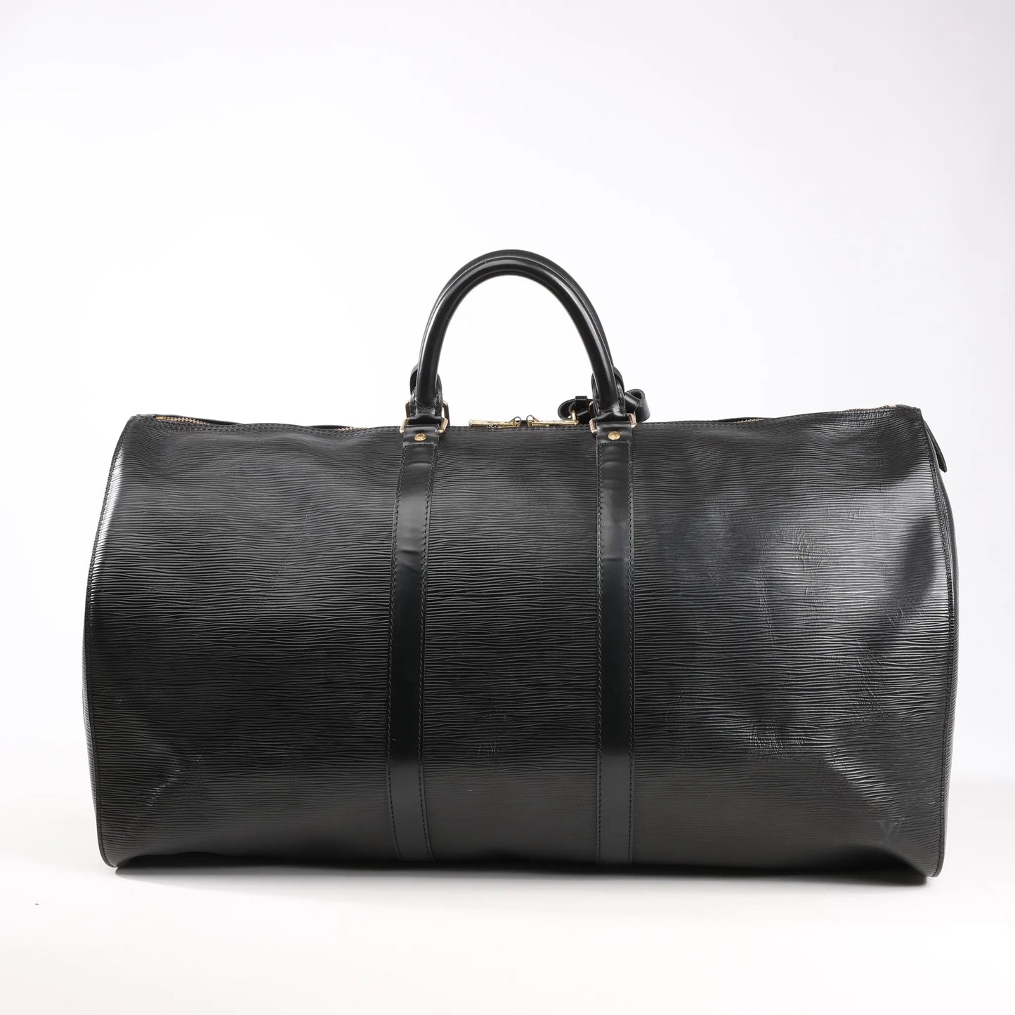 Louis Vuitton Epi Leather Keepall 55 Travel Bag in Black M59142