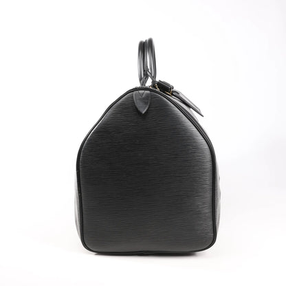 Louis Vuitton Epi Leather Keepall 55 Travel Bag in Black M59142