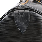 Louis Vuitton Epi Leather Keepall 55 Travel Bag in Black M59142