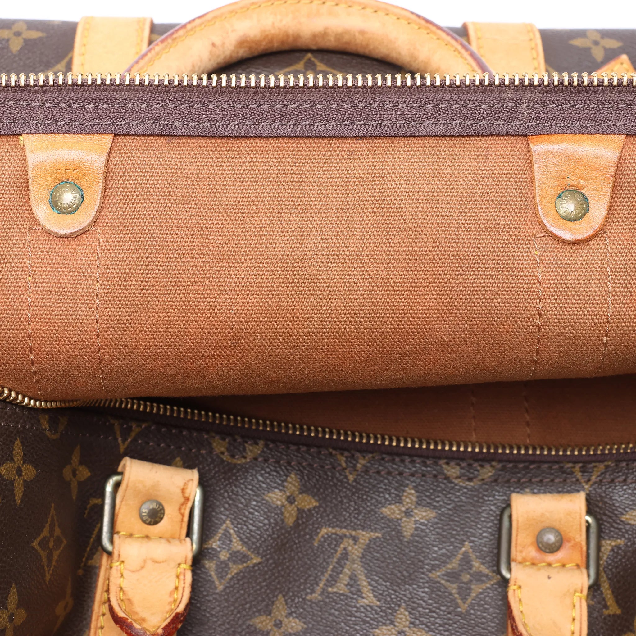 Louis Vuitton Keepall 55 Monogram Canvas Travel Bag in Brown M41424
