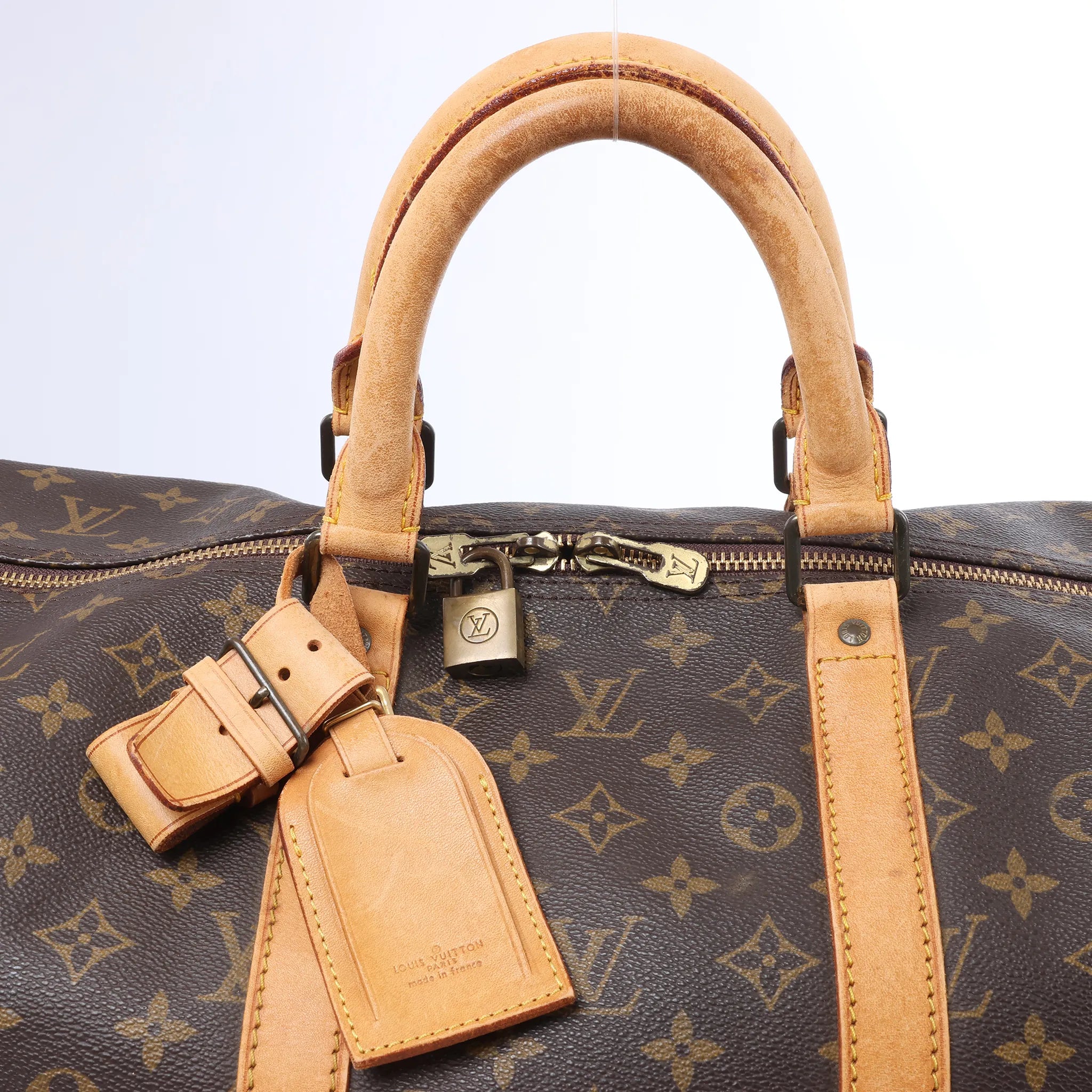 Louis Vuitton Keepall 55 Monogram Canvas Travel Bag in Brown M41424