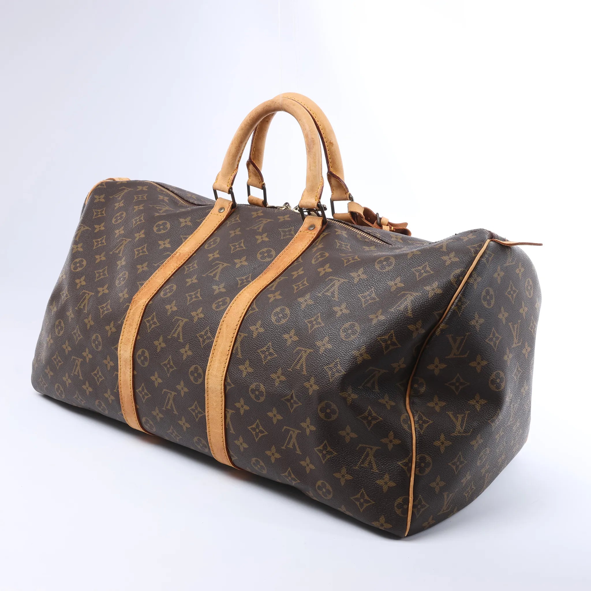Louis Vuitton Keepall 55 Monogram Canvas Travel Bag in Brown M41424