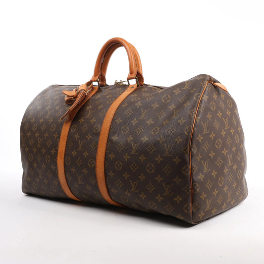 Louis Vuitton Monogram Canvas Keepall 55 Travel Bag M41424