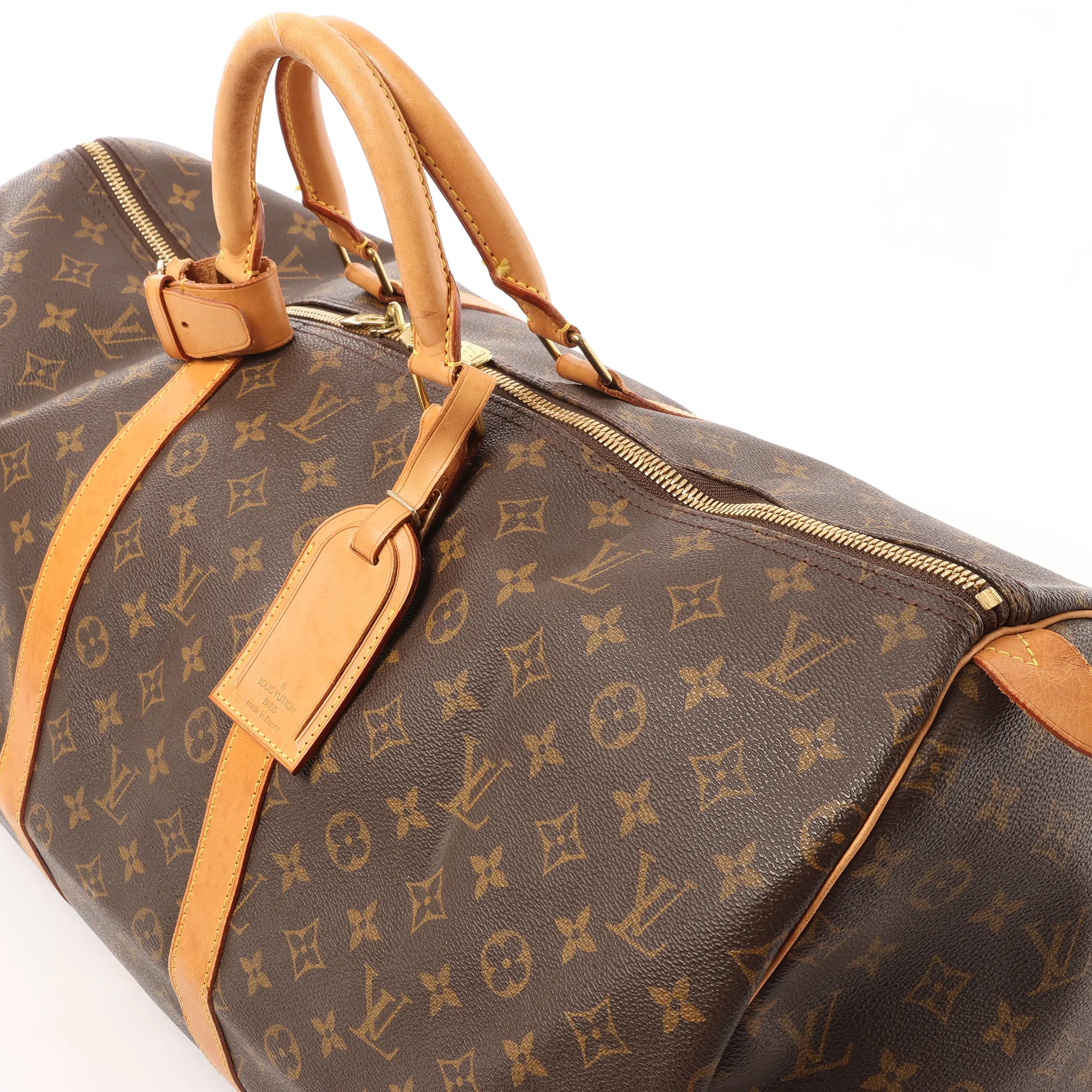 Louis Vuitton Keepall 55 Monogram Canvas Travel Bag in Brown M41424