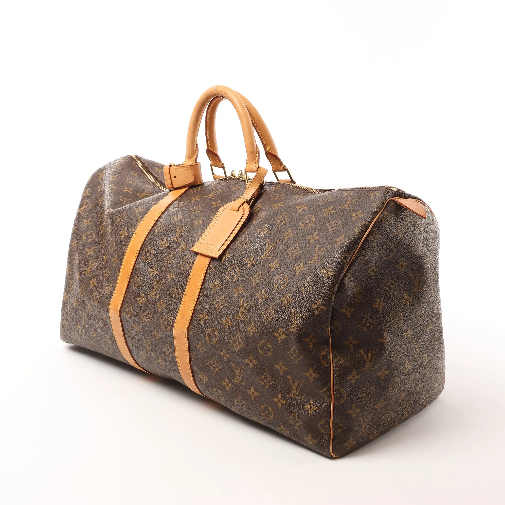 Louis Vuitton Keepall 55 Monogram Canvas Travel Bag in Brown M41424