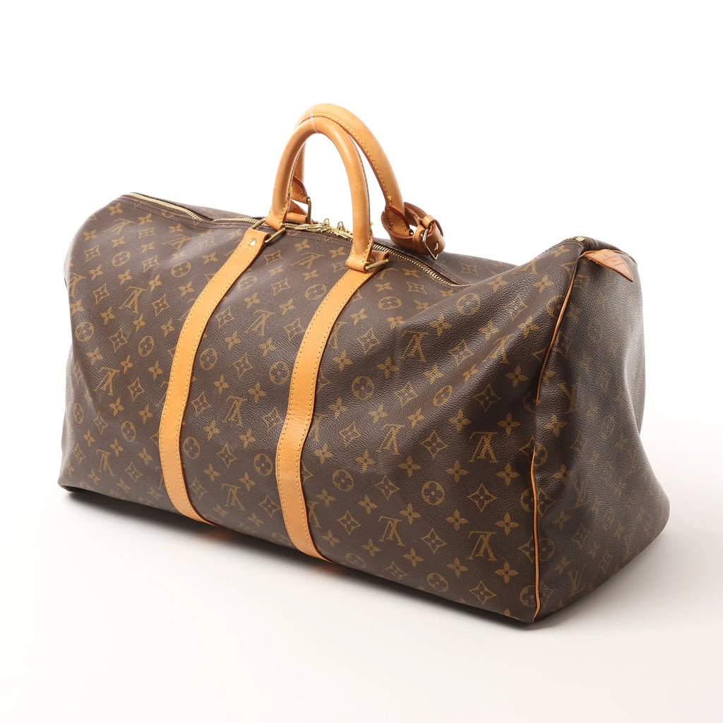 Louis Vuitton Keepall 55 Monogram Canvas Travel Bag in Brown M41424