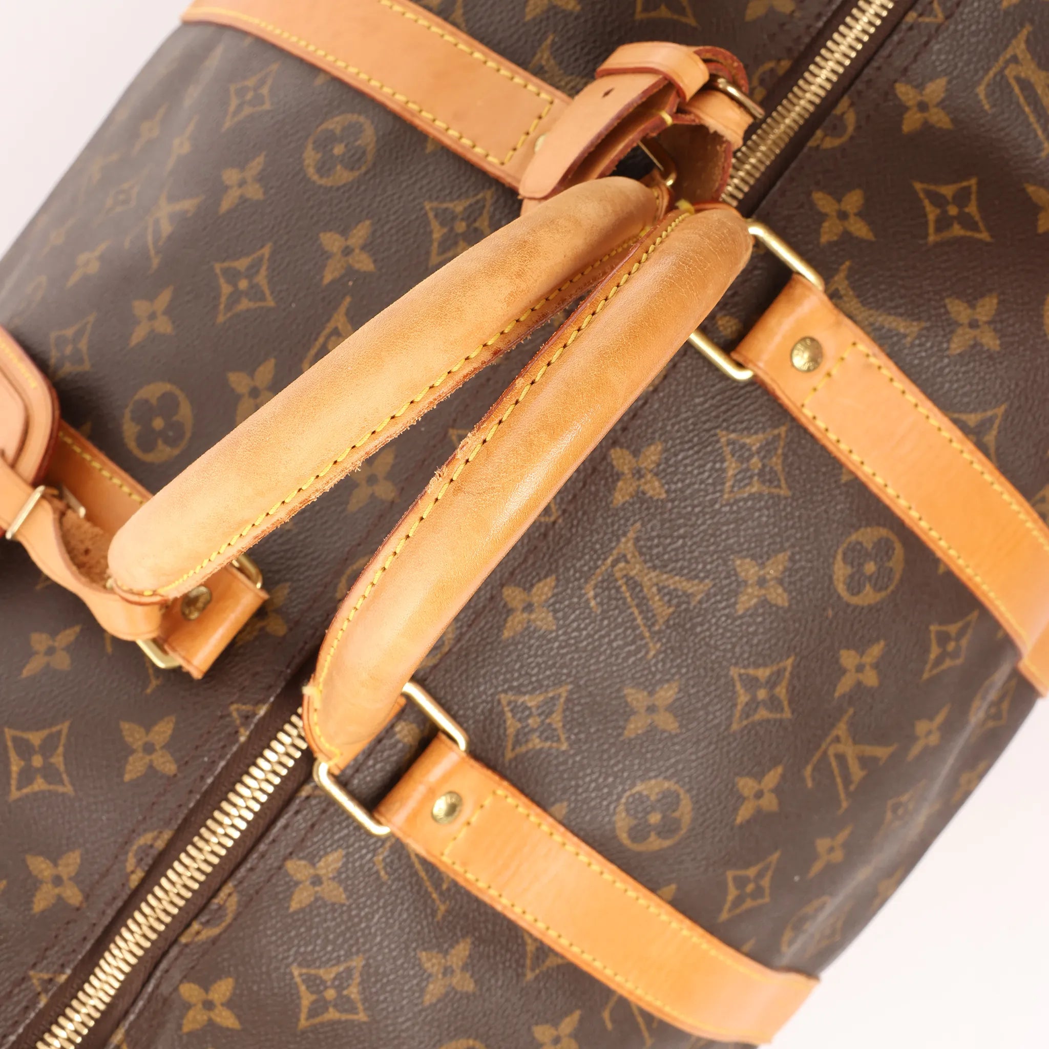 Louis Vuitton Keepall 55 Monogram Canvas Travel Bag in Brown M41424