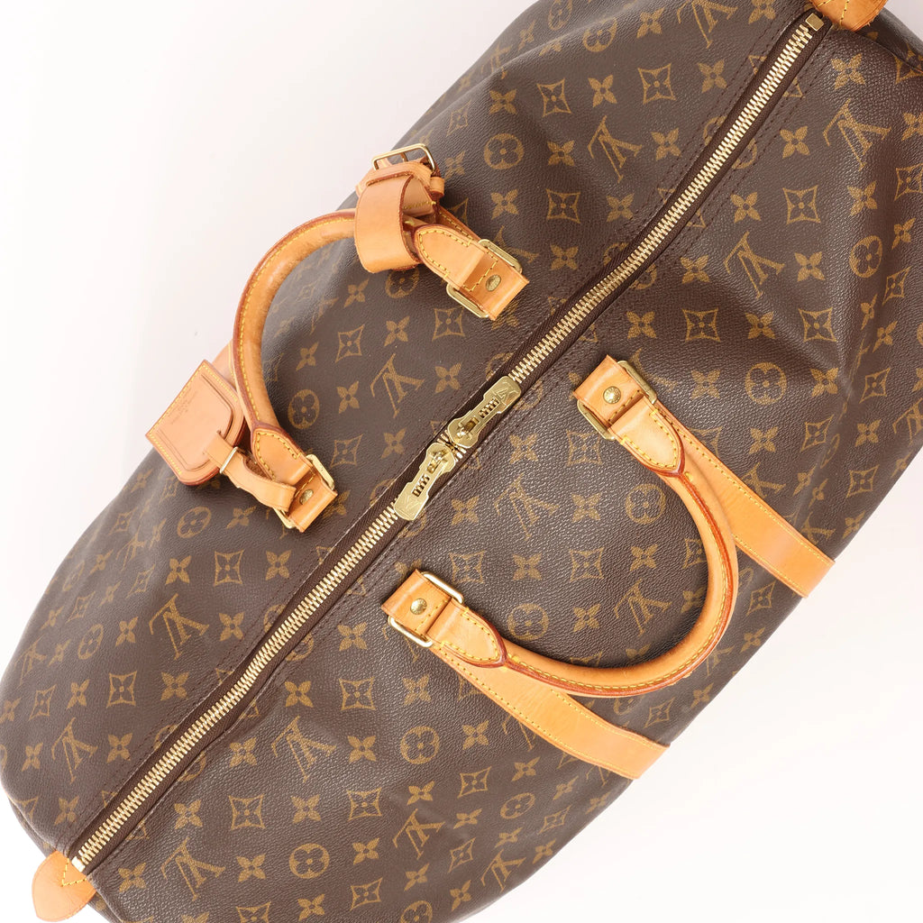 Louis Vuitton Keepall 55 Monogram Canvas Travel Bag in Brown M41424