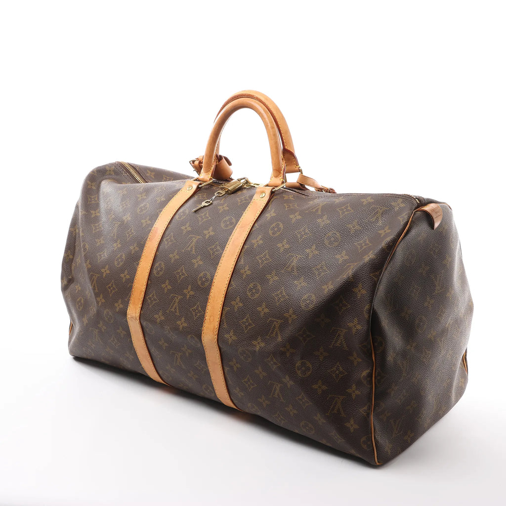 Louis Vuitton Keepall 55 Monogram Canvas Travel Bag in Brown M41424
