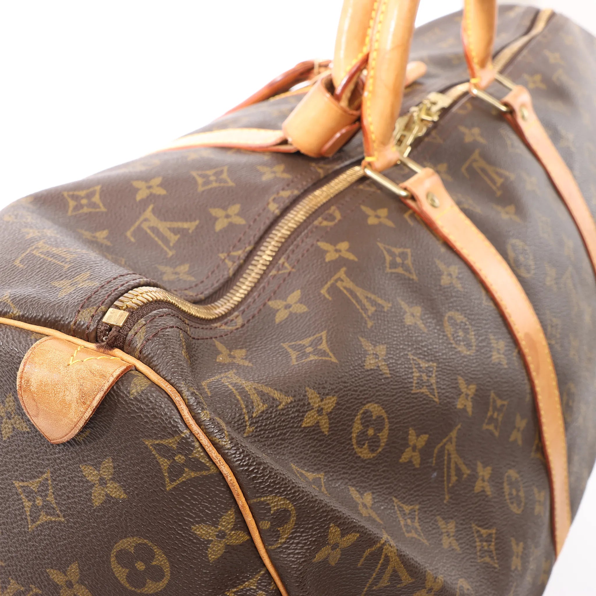 Louis Vuitton Keepall 55 Monogram Canvas Travel Bag in Brown M41424