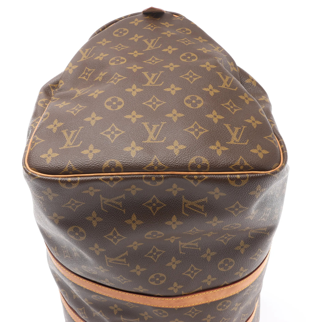 Louis Vuitton Keepall 55 Monogram Canvas Travel Bag in Brown