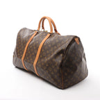 Louis Vuitton Keepall 55 Monogram Canvas Travel Bag in Brown