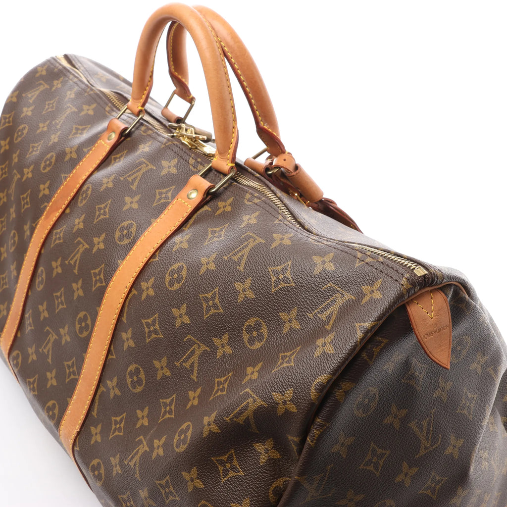 Louis Vuitton Keepall 55 Monogram Canvas Travel Bag in Brown