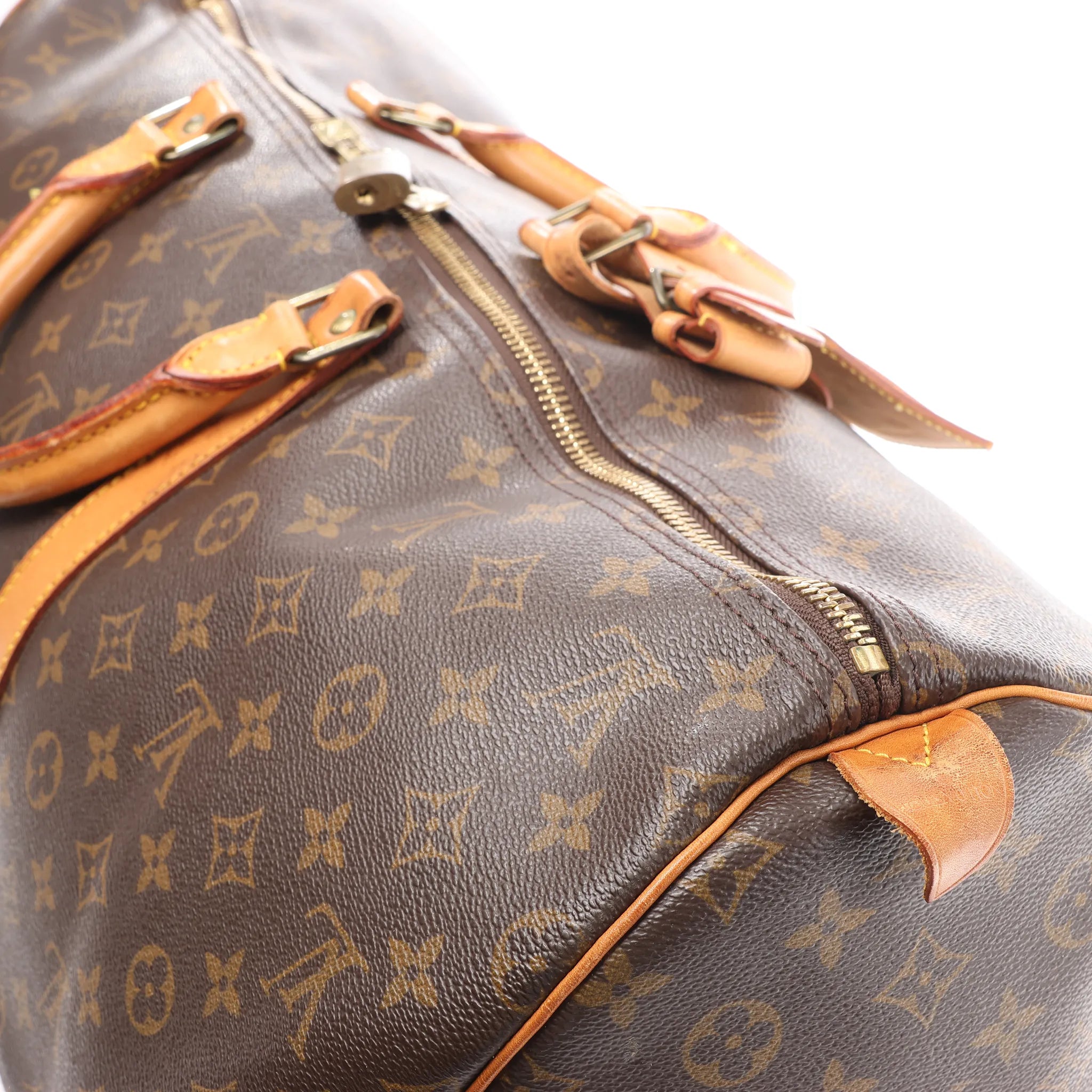 Louis Vuitton Keepall 55 Monogram Canvas Travel Bag in Brown M41424