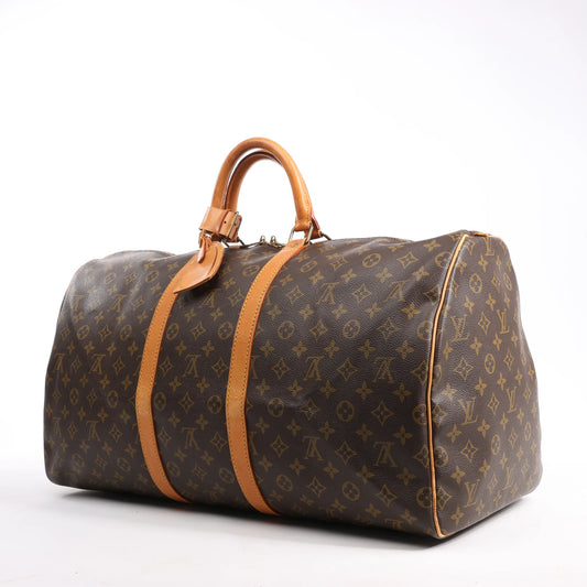 Louis Vuitton Monogram Canvas Keepall 55 Travel Bag M41424