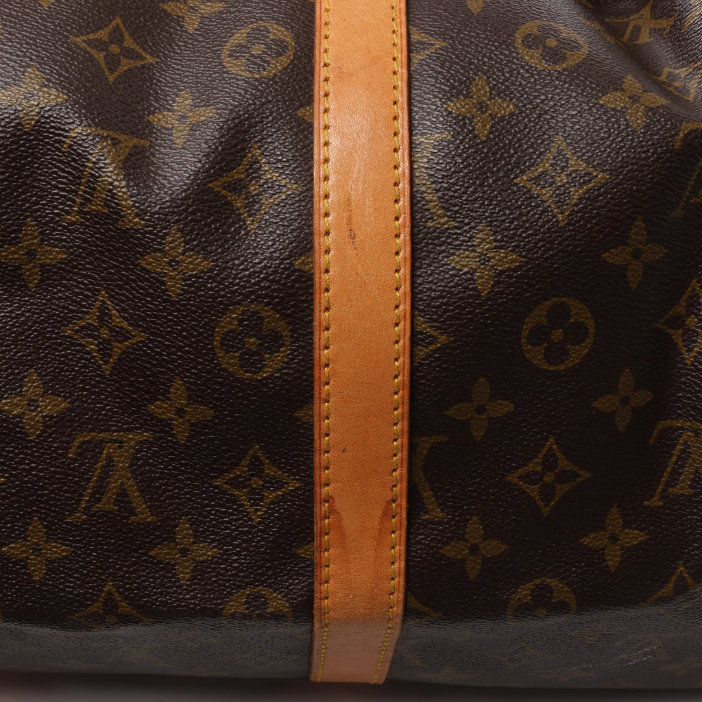 Bolsa de viaje Louis Vuitton Keepall 55 Monogram de lona en marrón M41424