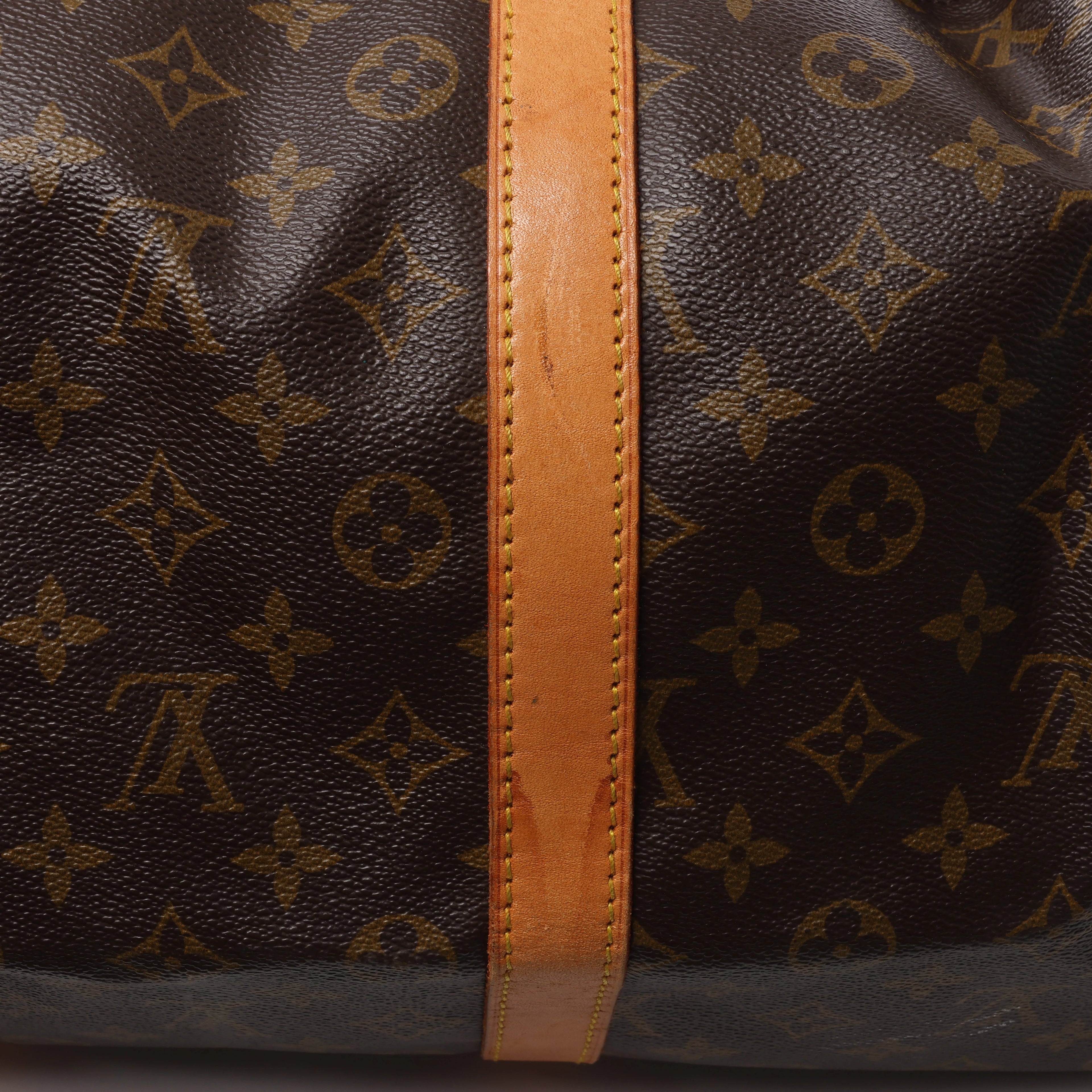 Bolsa de viaje Louis Vuitton Keepall 55 Monogram de lona en marrón M41424