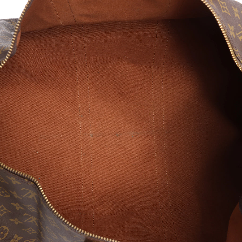 Bolsa de viaje Louis Vuitton Keepall 55 Monogram de lona en marrón M41424