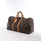 Bolsa de viaje Louis Vuitton Keepall 55 Monogram de lona en marrón M41424