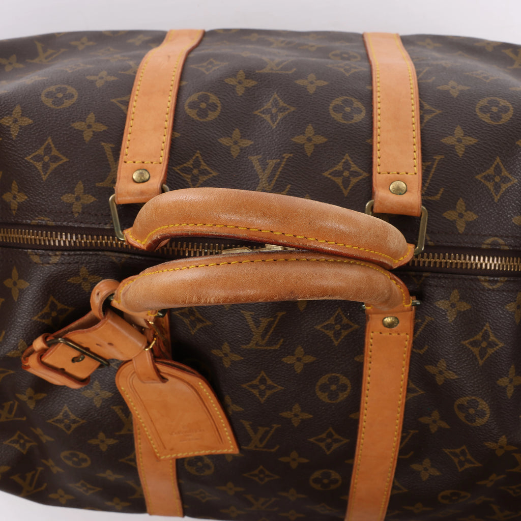 Bolsa de viaje Louis Vuitton Keepall 55 Monogram de lona en marrón M41424