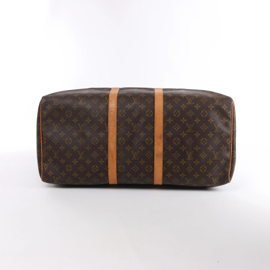 Bolsa de viaje Louis Vuitton Keepall 55 Monogram de lona en marrón M41424