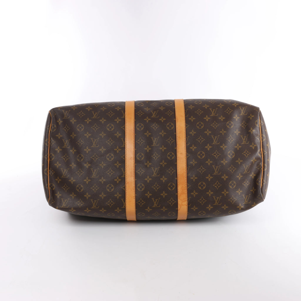 Bolsa de viaje Louis Vuitton Keepall 55 Monogram de lona en marrón M41424
