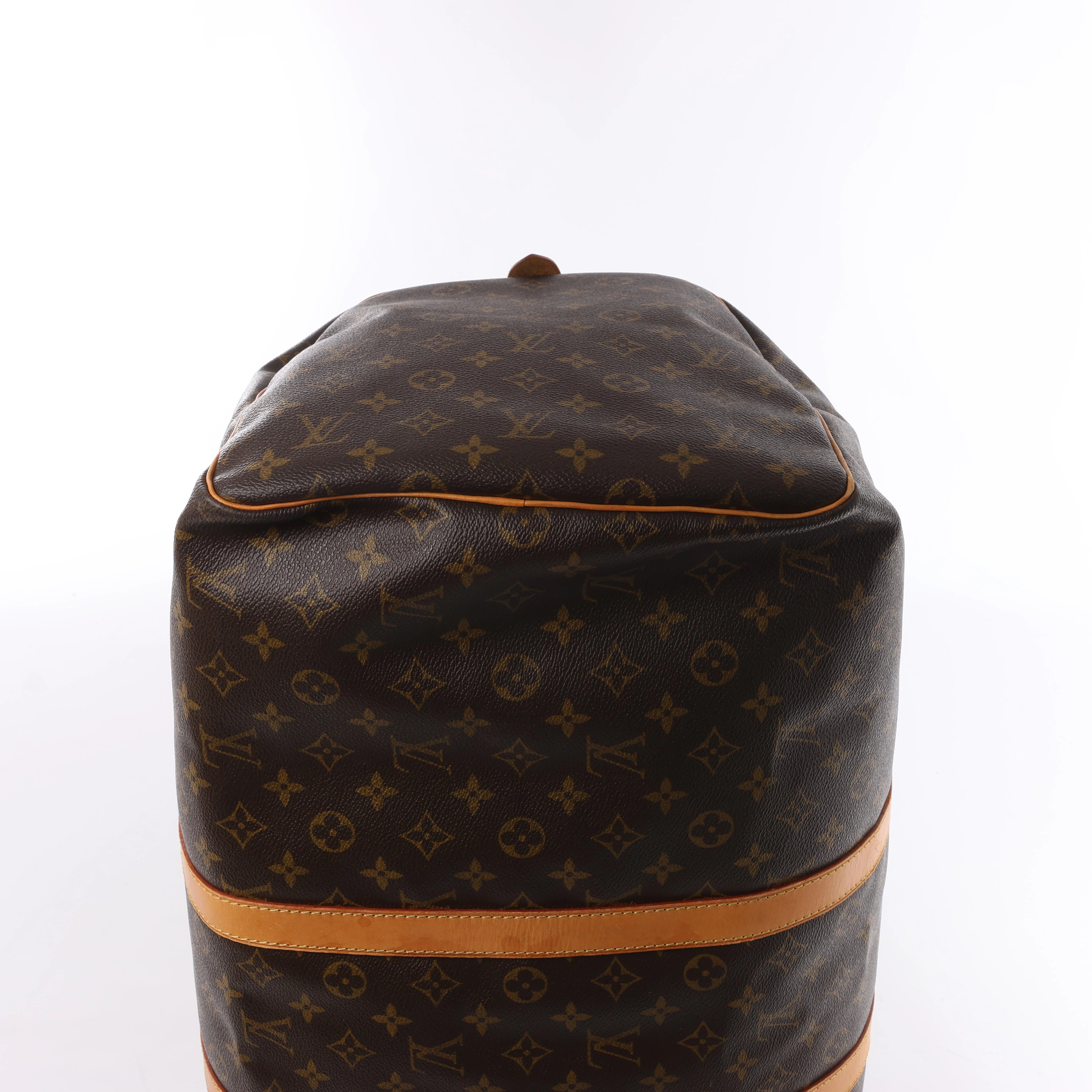 Bolsa de viaje Louis Vuitton Keepall 55 Monogram de lona en marrón M41424