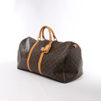 Bolsa de viaje Louis Vuitton Keepall 55 Monogram de lona en marrón M41424