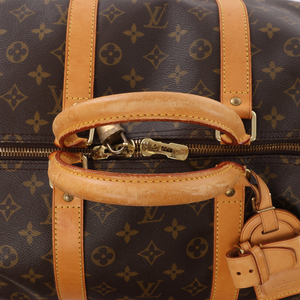 Bolsa de viaje Louis Vuitton Keepall 55 Monogram de lona en marrón M41424
