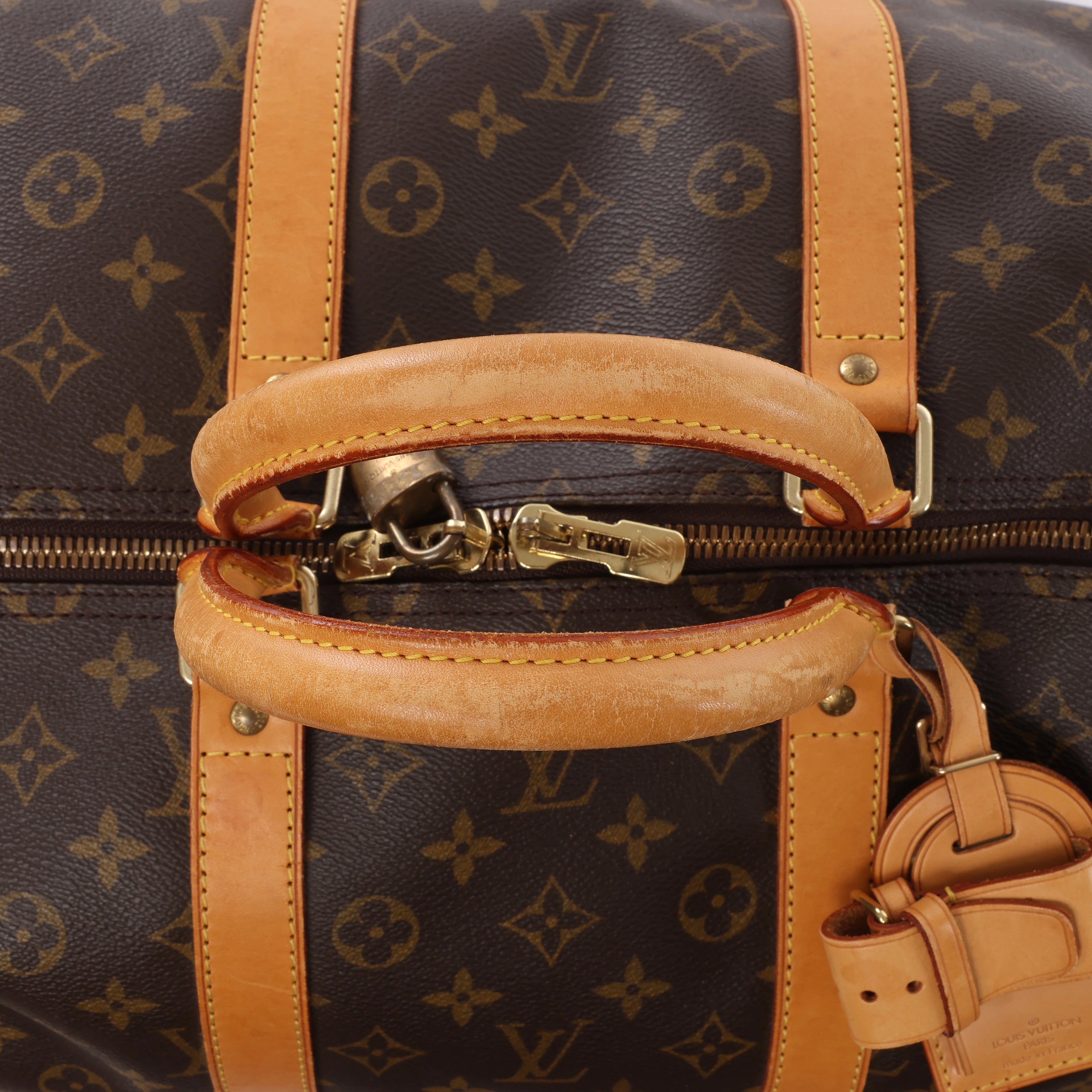 Bolsa de viaje Louis Vuitton Keepall 55 Monogram de lona en marrón M41424