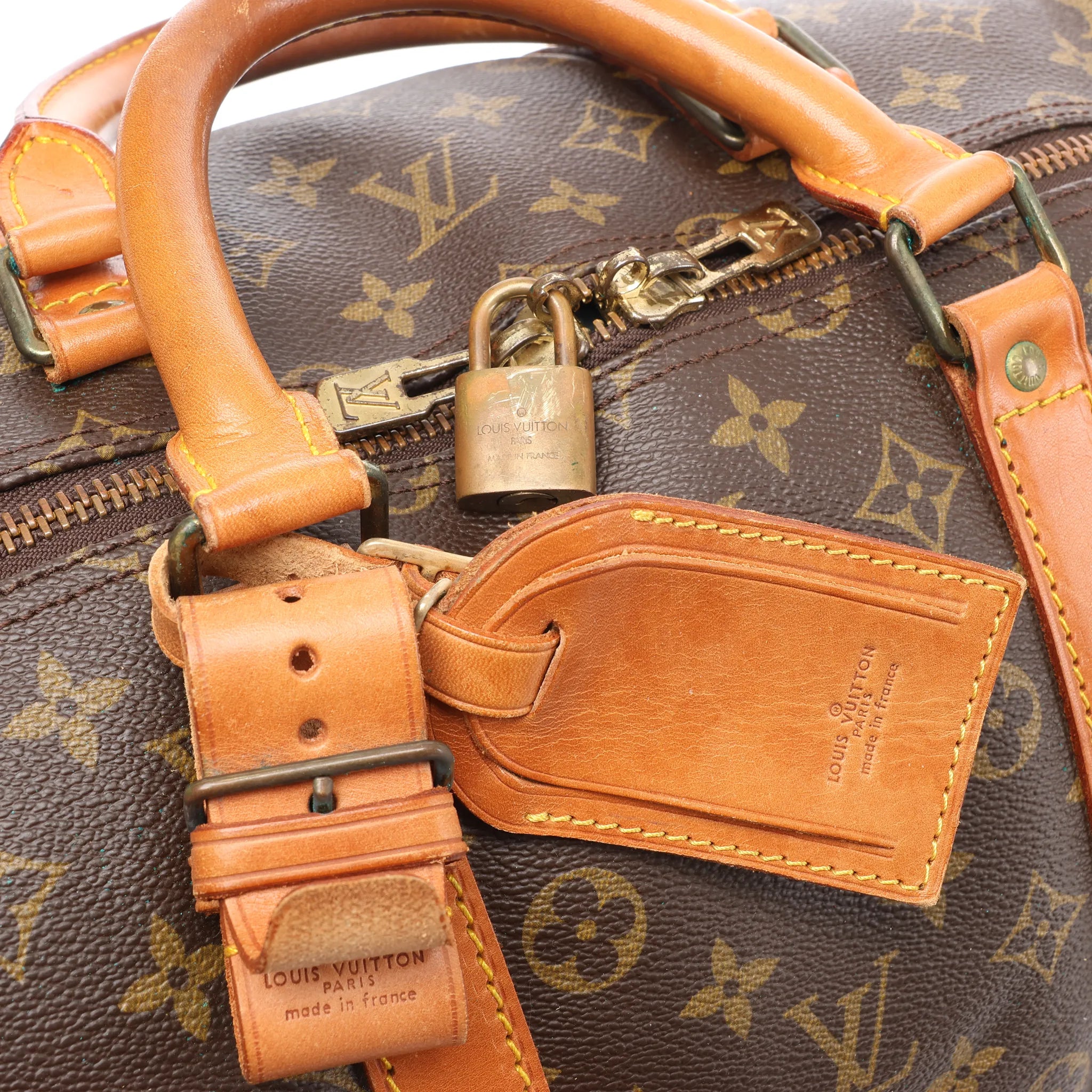 Louis Vuitton Keepall 55 Monogram Canvas Travel Bag in Brown M41424