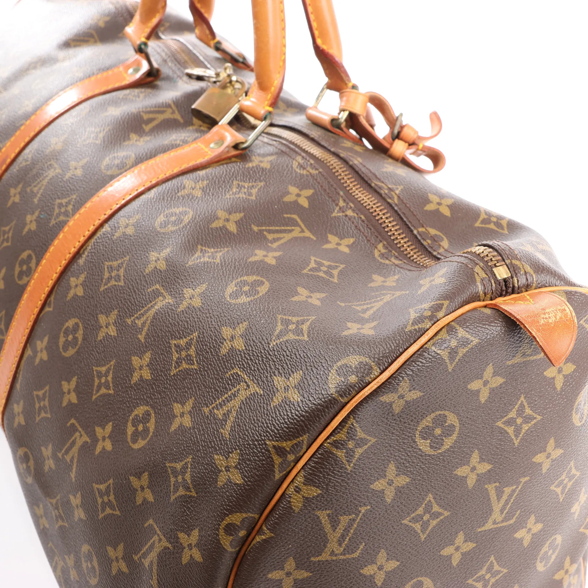 Louis Vuitton Keepall 55 Monogram Canvas Travel Bag in Brown M41424
