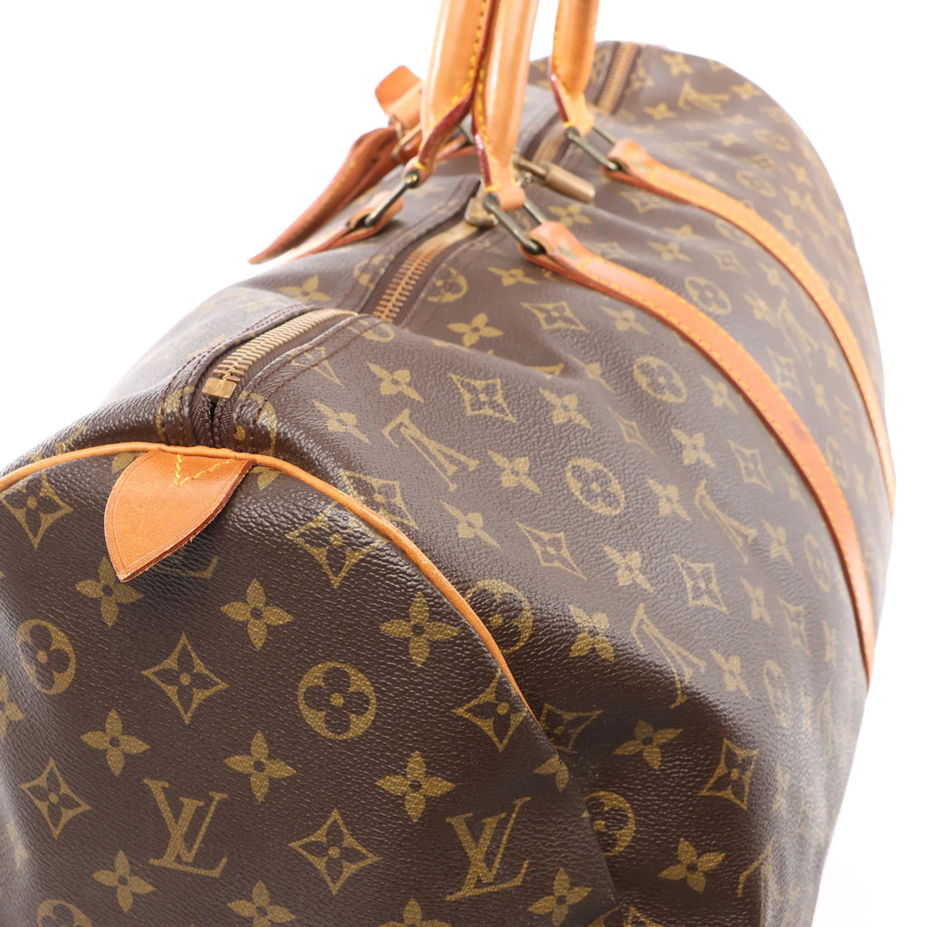 Louis Vuitton Keepall 55 Monogram Canvas Travel Bag in Brown M41424
