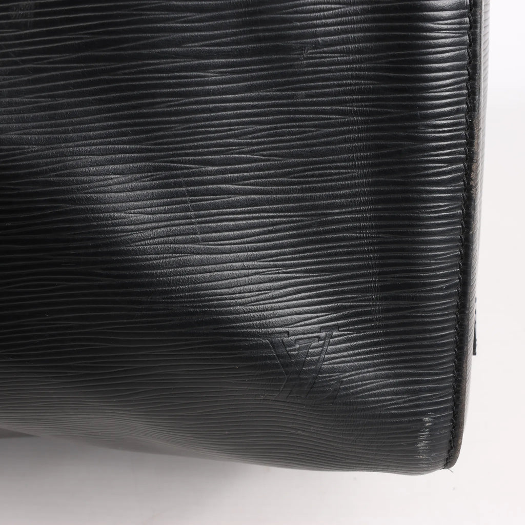 Louis Vuitton Epi Leather Keepall 60 Travel Bag in Black M42942