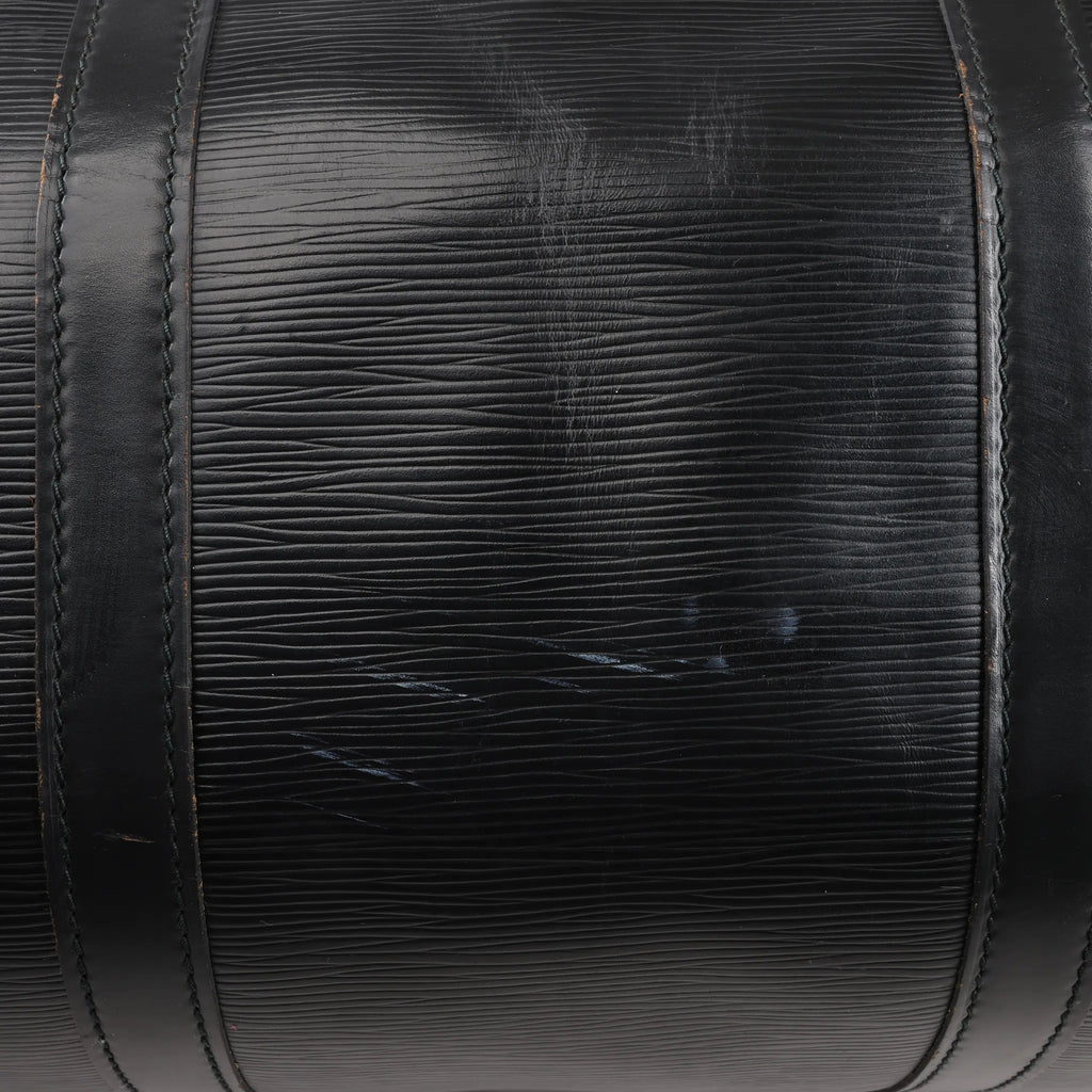 Louis Vuitton Epi Leather Keepall 60 Travel Bag in Black M42942