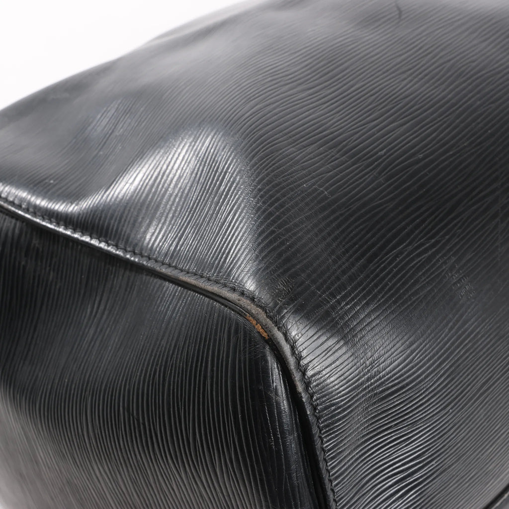 Louis Vuitton Epi Leather Keepall 60 Travel Bag in Black M42942