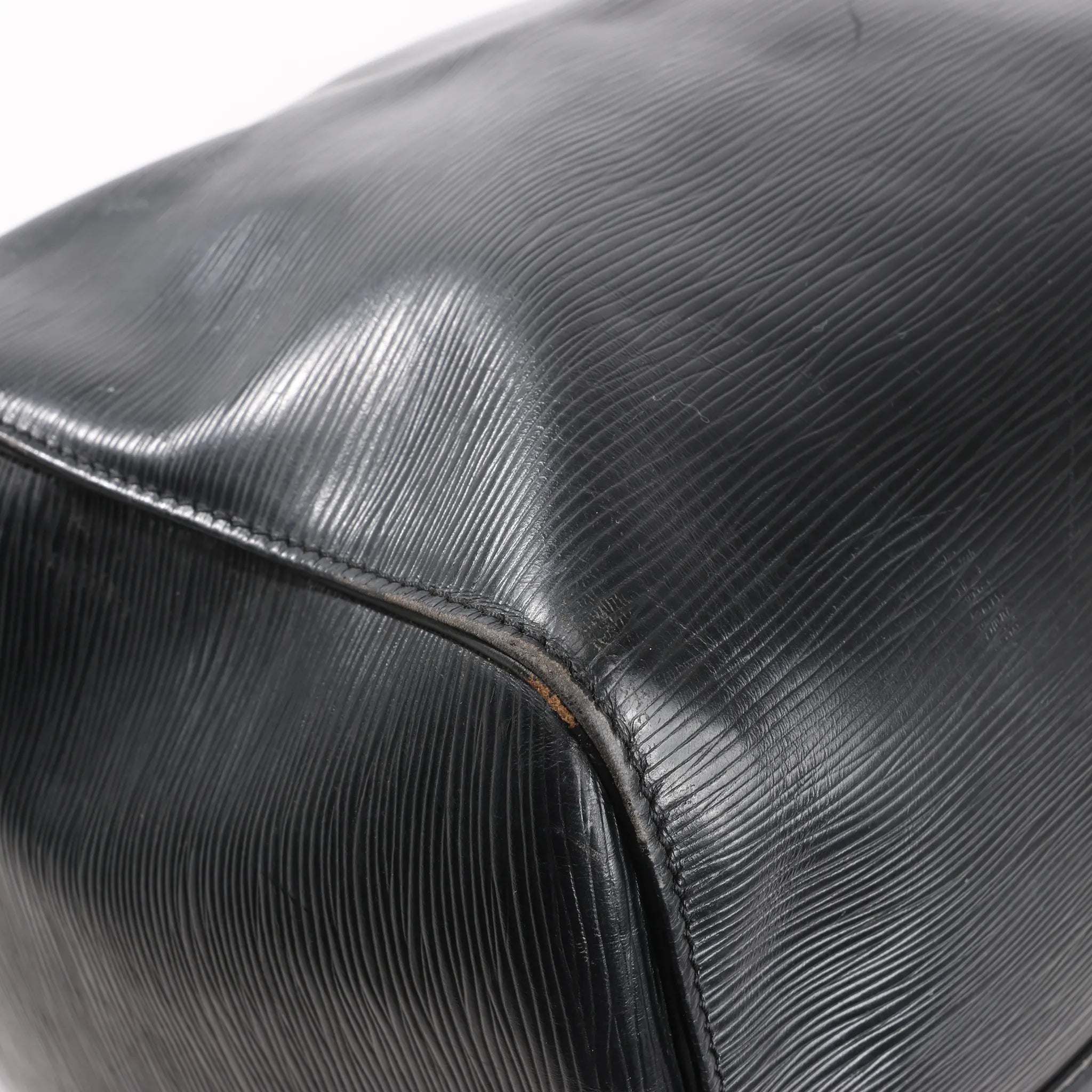 Louis Vuitton Epi Leather Keepall 60 Travel Bag in Black M42942