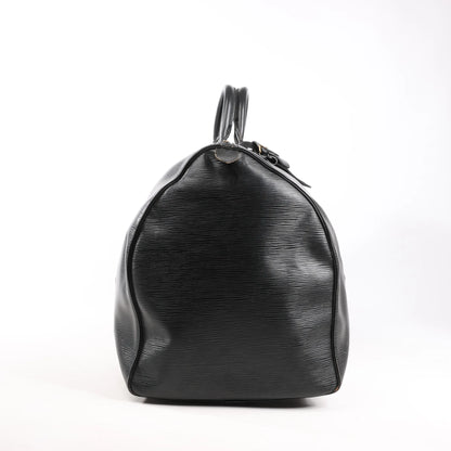 Louis Vuitton Epi Leather Keepall 60 Travel Bag in Black M42942