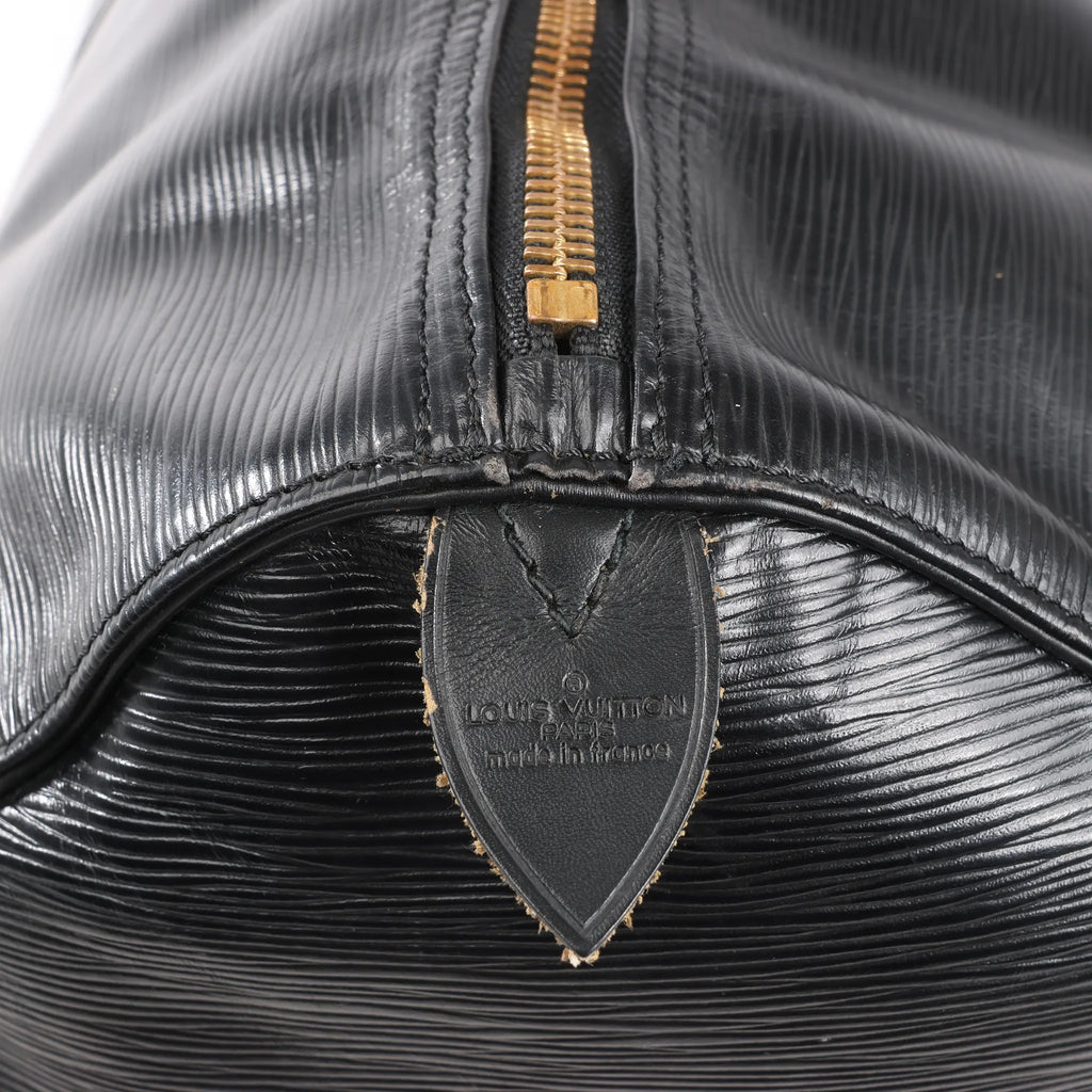 Louis Vuitton Epi Leather Keepall 60 Travel Bag in Black M42942
