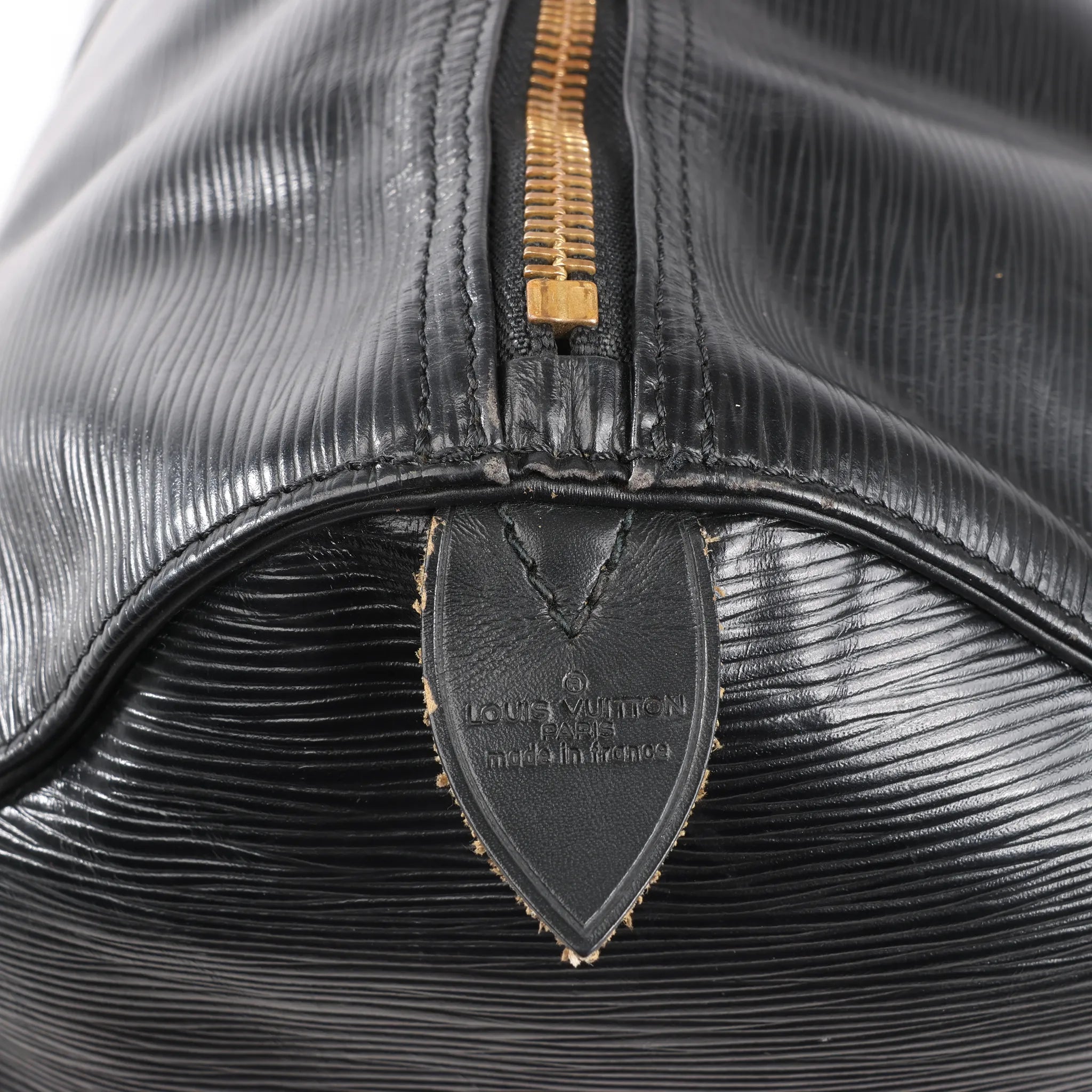 Louis Vuitton Epi Leather Keepall 60 Travel Bag in Black M42942