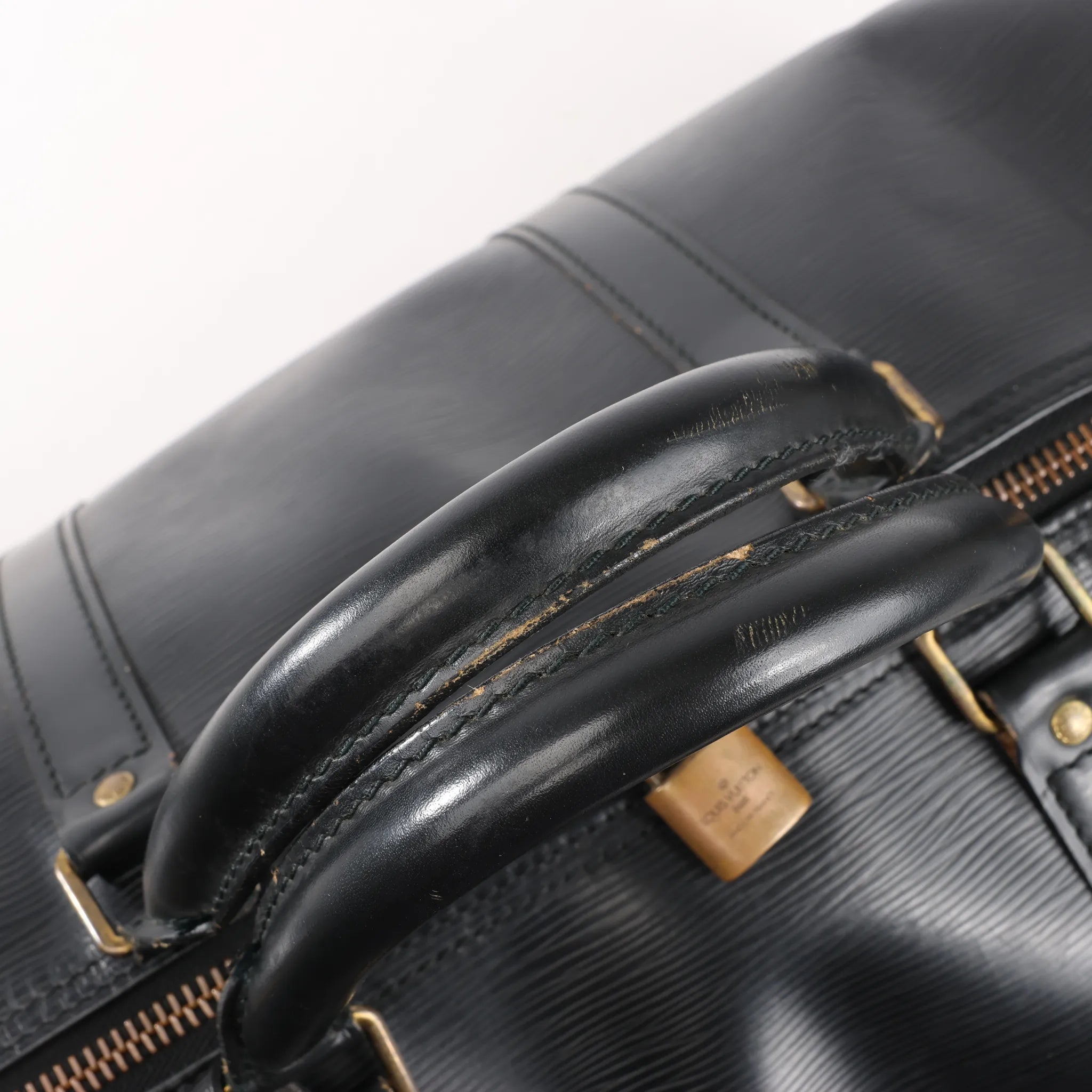 Louis Vuitton Epi Leather Keepall 60 Travel Bag in Black M42942
