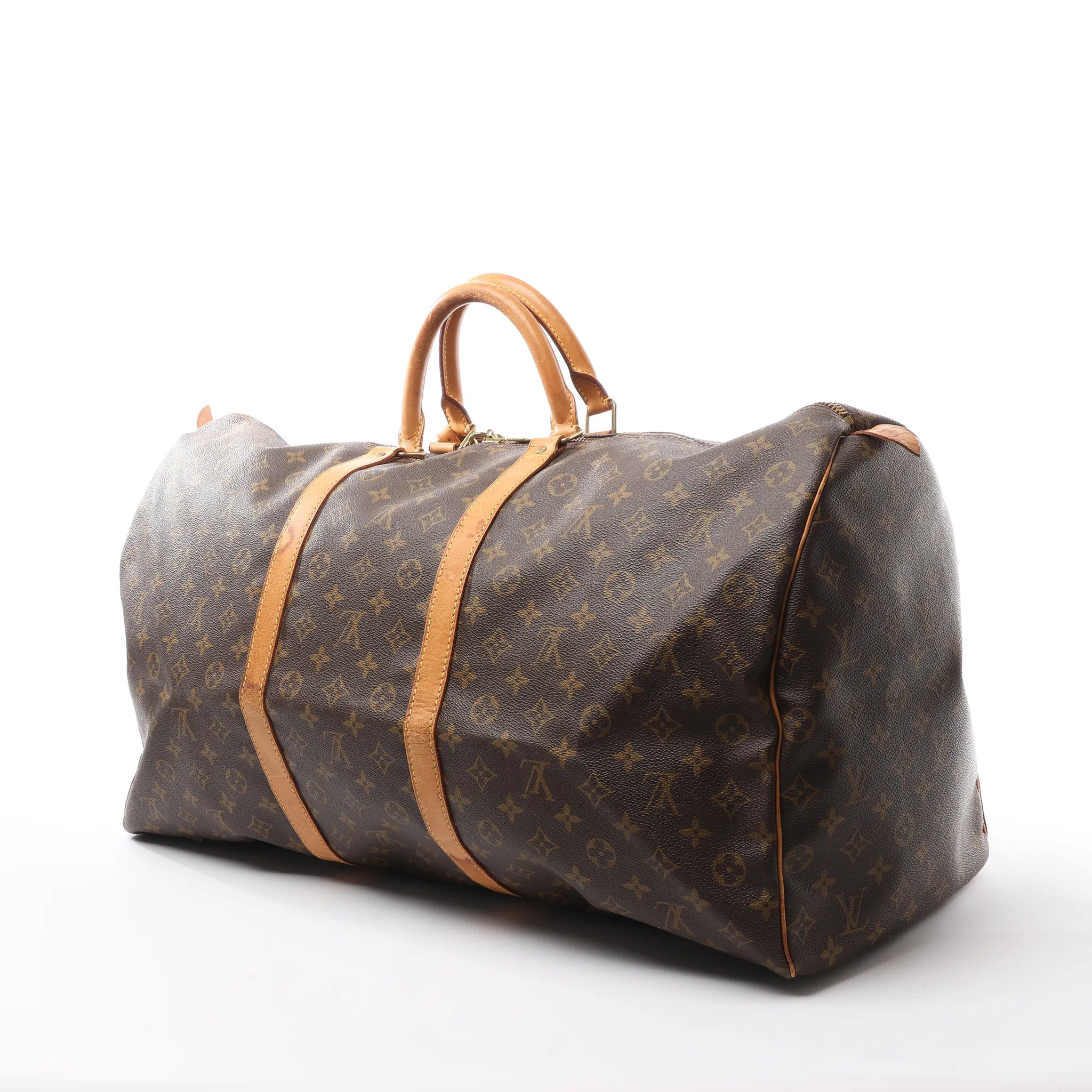 Louis Vuitton Keepall 60 Monogram Canvas Travel Bag in Brown M41422