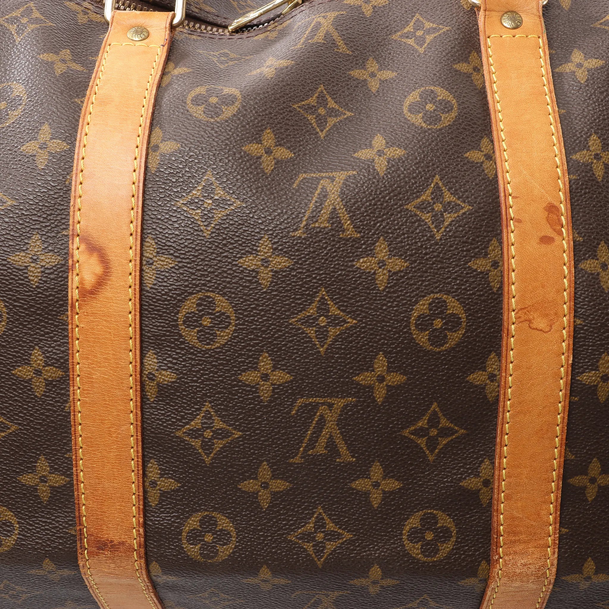 Louis Vuitton Keepall 60 Monogram Canvas Travel Bag in Brown M41422