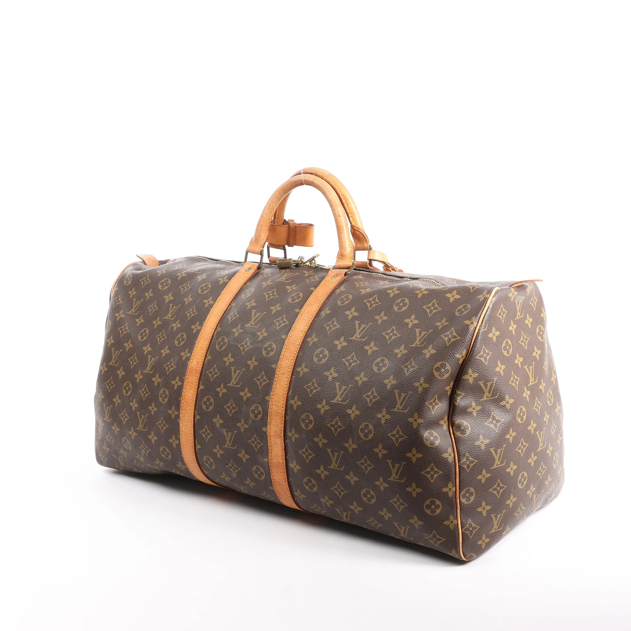 Louis Vuitton Keepall 60 Monogram Canvas Travel Bag in Brown M41422