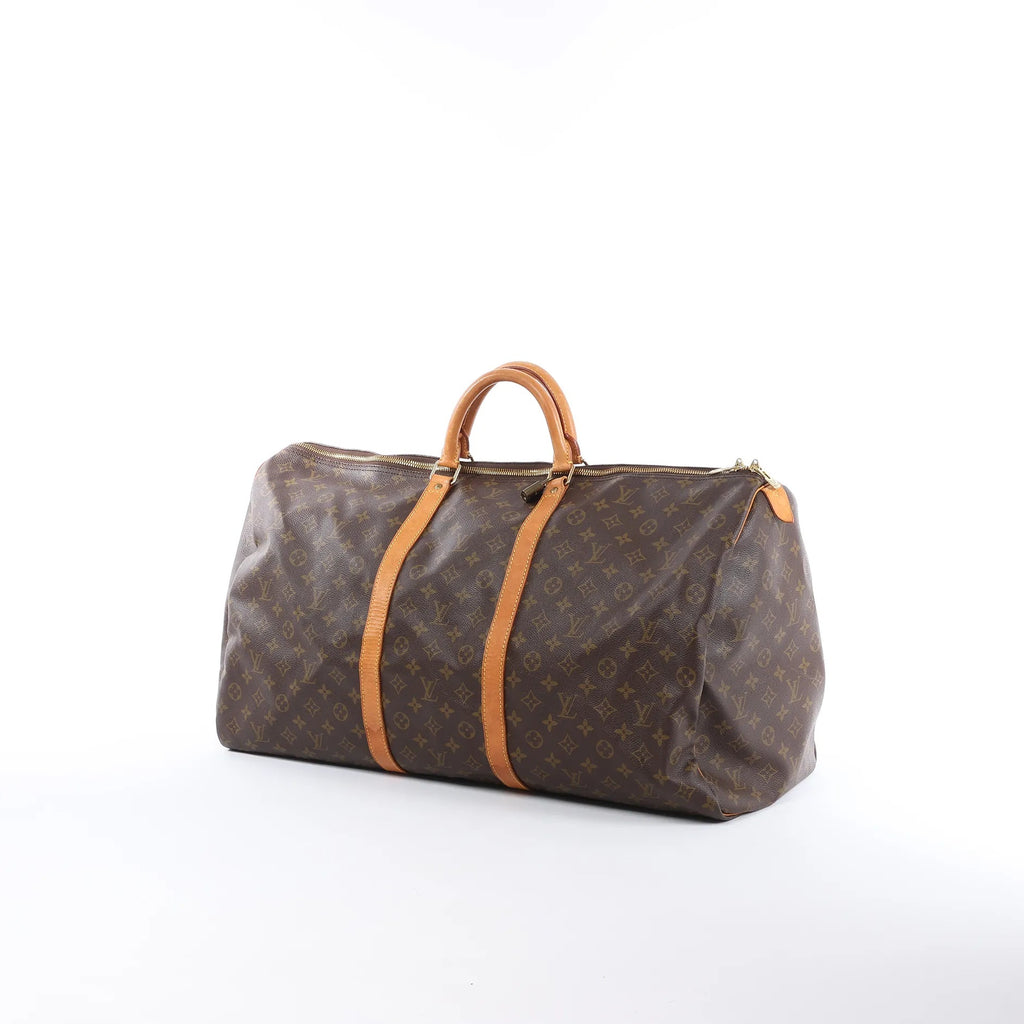 Louis Vuitton Keepall 60 Monogram Canvas Travel Bag in Brown M41422