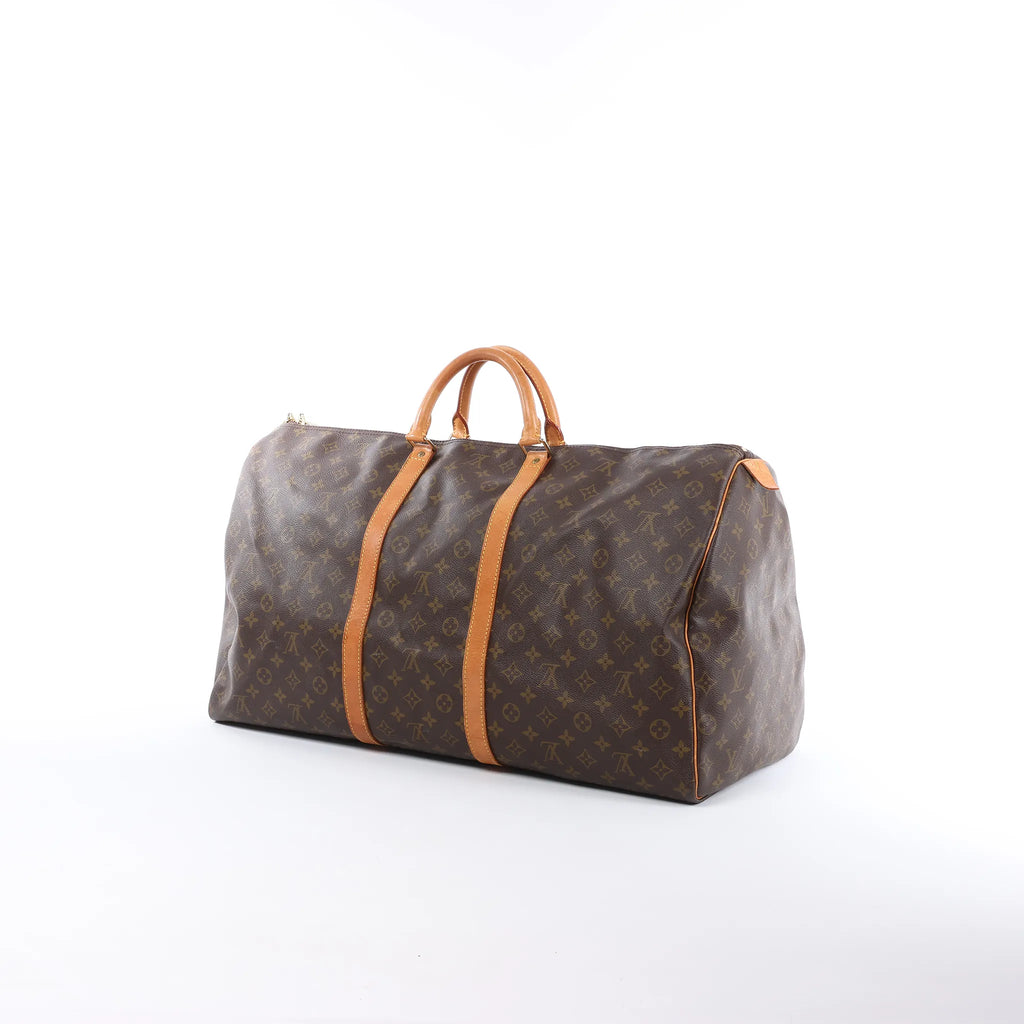 Louis Vuitton Keepall 60 Monogram Canvas Travel Bag in Brown M41422