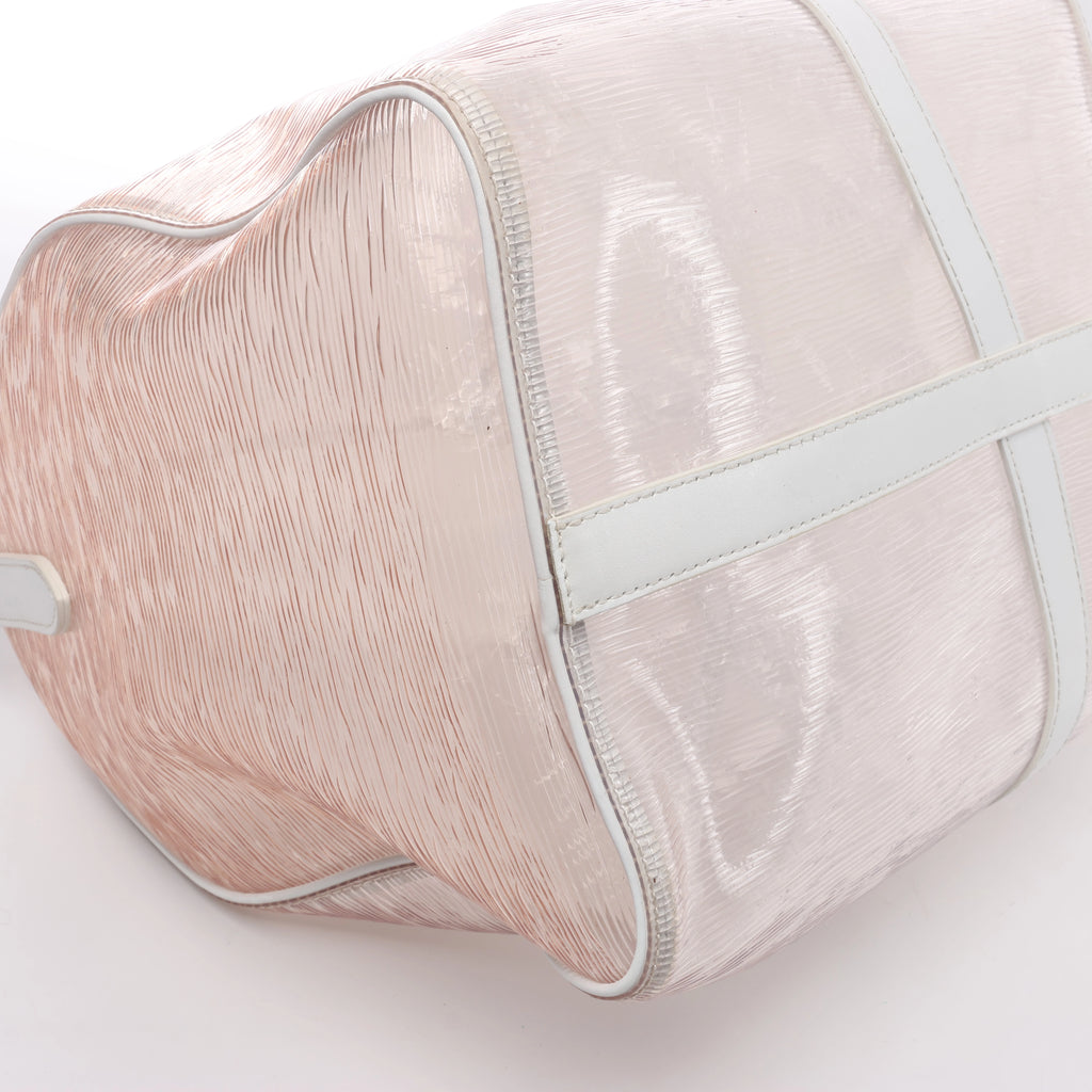 Louis Vuitton Keepall Bandoulière 50 Epi Plages Travel Bag in Clear x White M55814